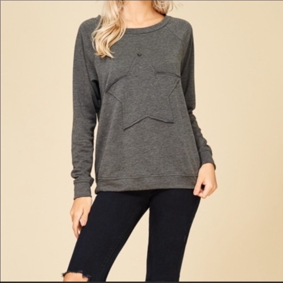 🍋Crescent - Star Heathered Top - Picture 5 of 6